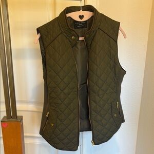 Olive Green Quilted Vest by Love Tree